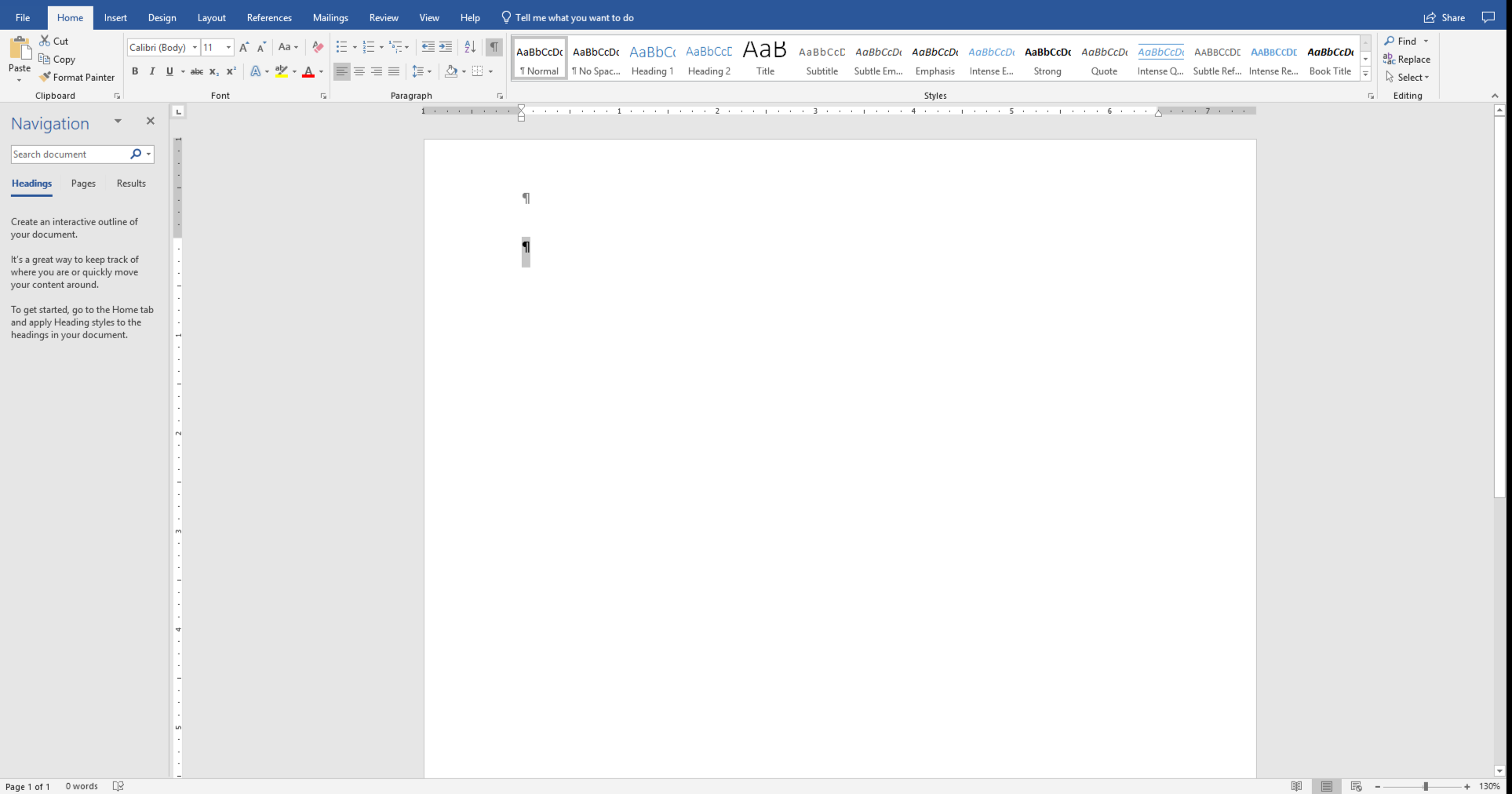 Blank document