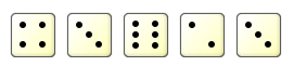 4 3 6 2 3, thanks to random.org for the dice generator